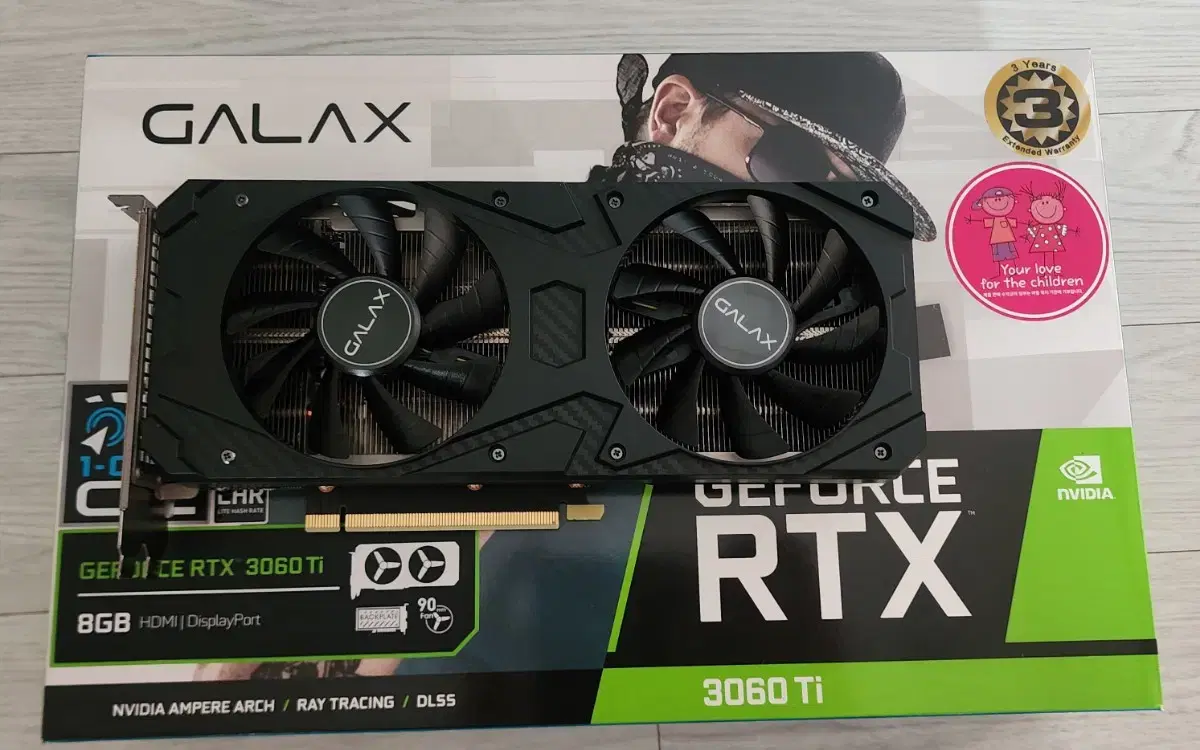 갤럭시 GALAX 지포스 RTX 3060 Ti D6 8GB LHR